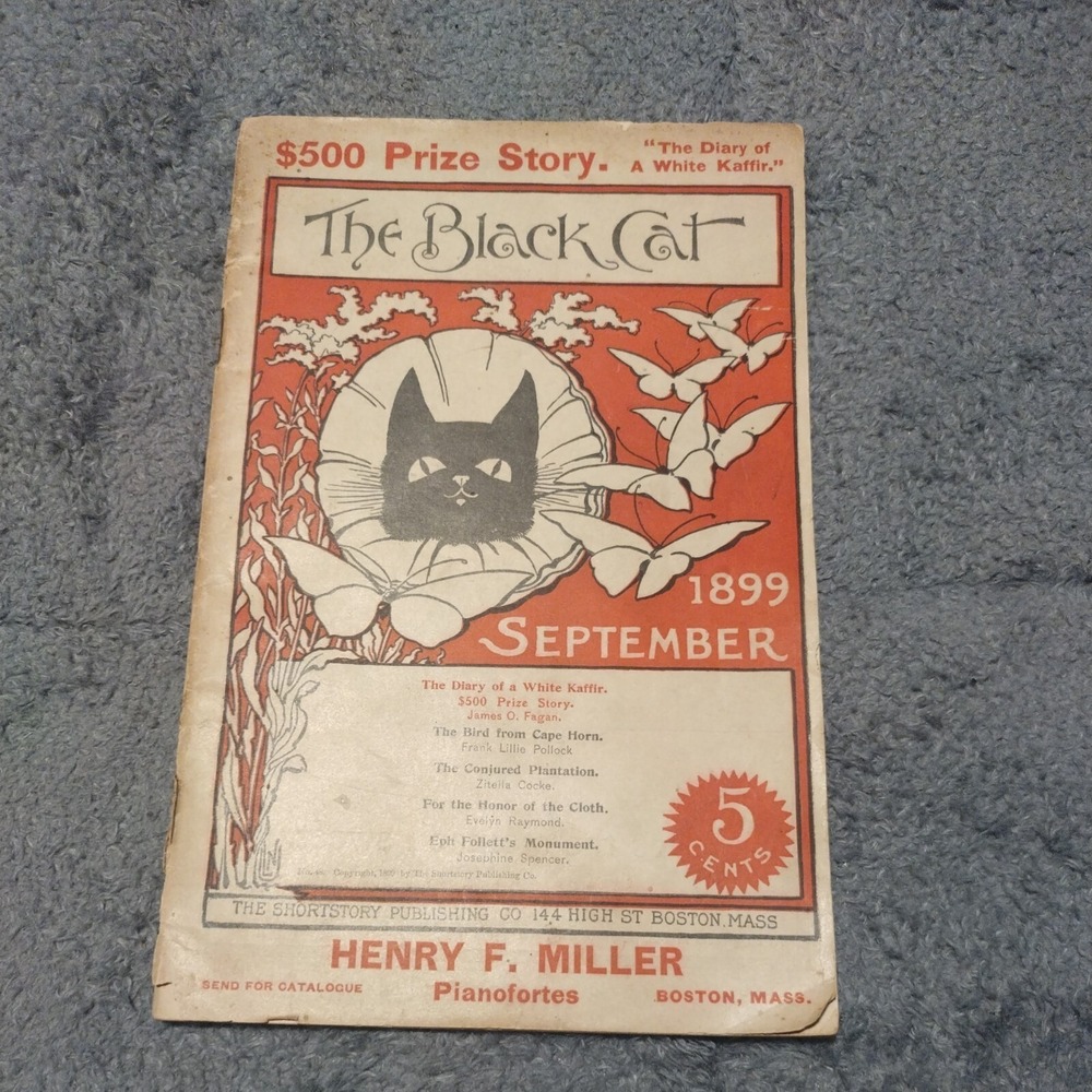 The Black Cat Pulp Magazine September 1899 Comic‎ Age RARE